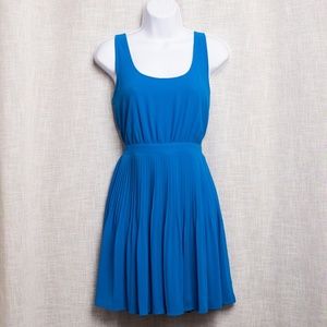 Sapphire Blue Scoop-Neck Midi Dress